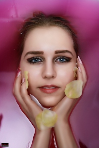 Bathtub rose portrait