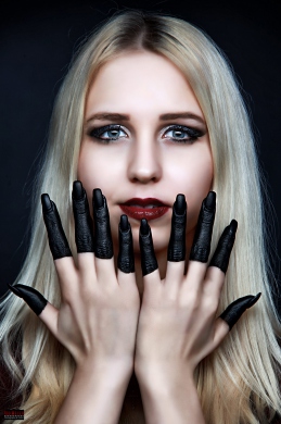 Black Fingers Portrait