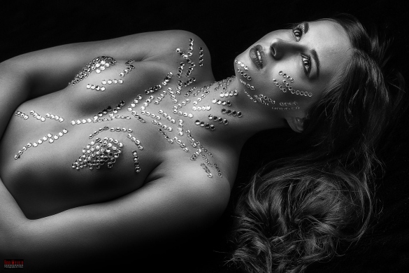 Rhinestones Portrait Black&White